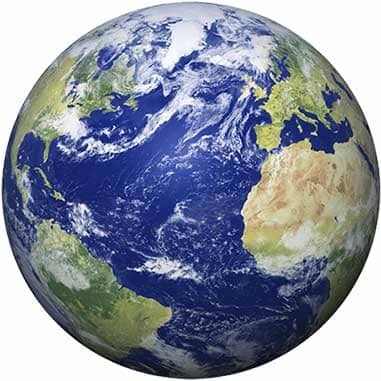 Una imagen del planeta Tierra visto desde el espacio